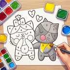 Paint by Number: Cute Coloring Pages