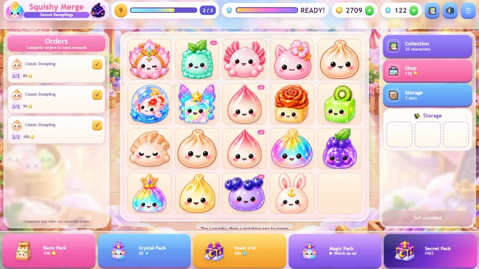 Squishy Merge: Secret Dumplings — 1