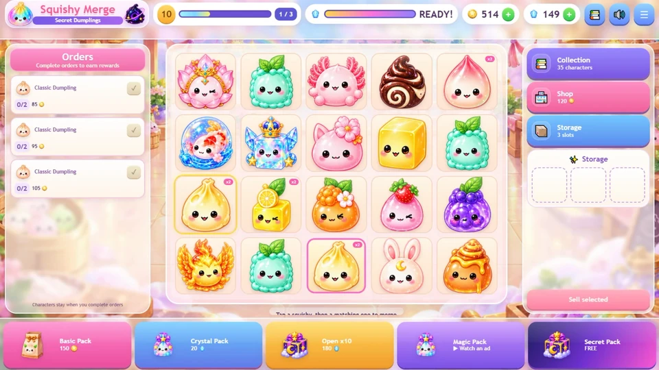 Squishy Merge: Secret Dumplings — 3